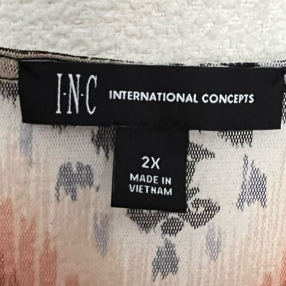 INC International Concepts Womens Layered, Sleeveless Top, Plus Size 2X - Picture 3 of 10